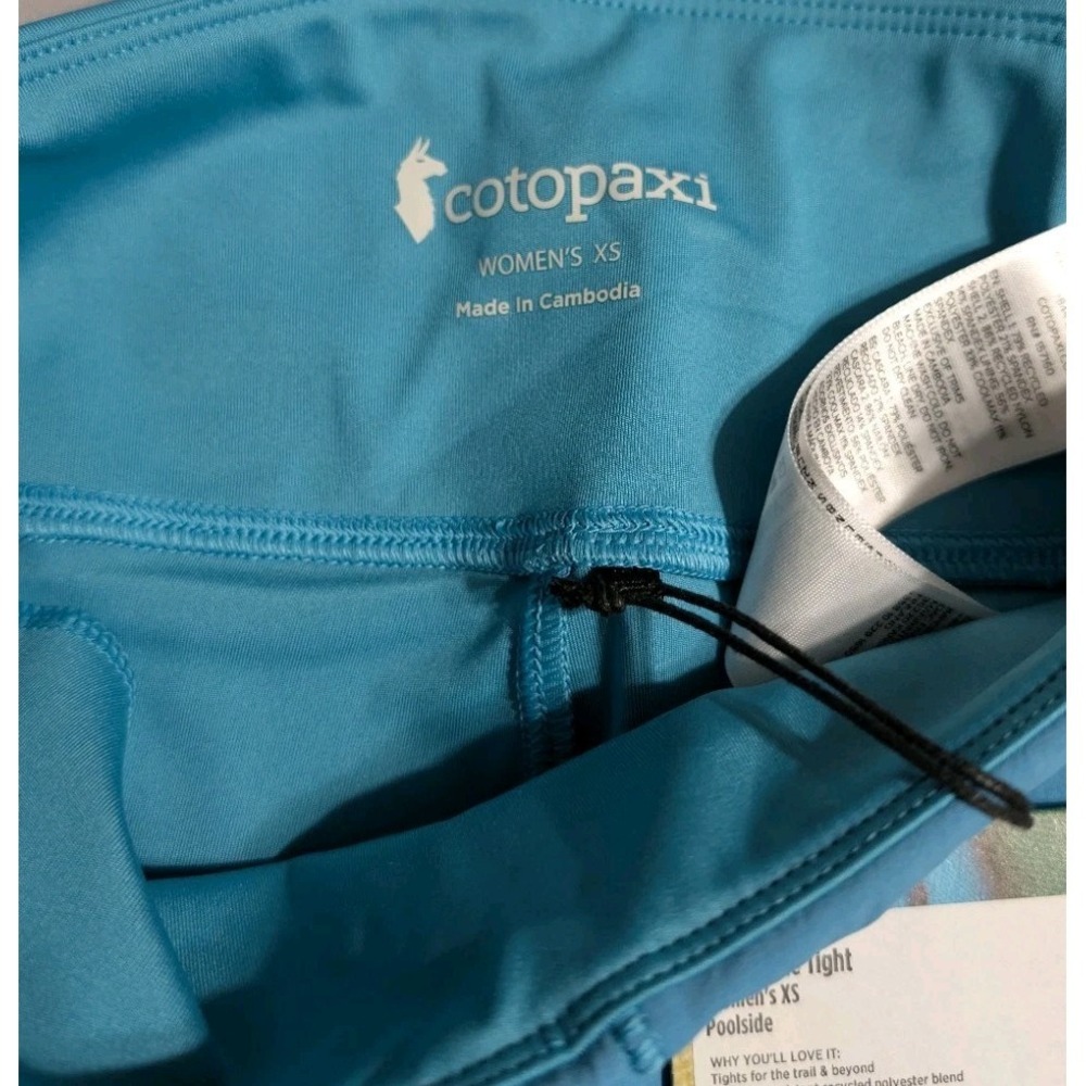 NWT Cotopaxi Verso Hike Tight Womens XS Poolside Blue Leggings Trail Hiking - Picture 3 of 11
